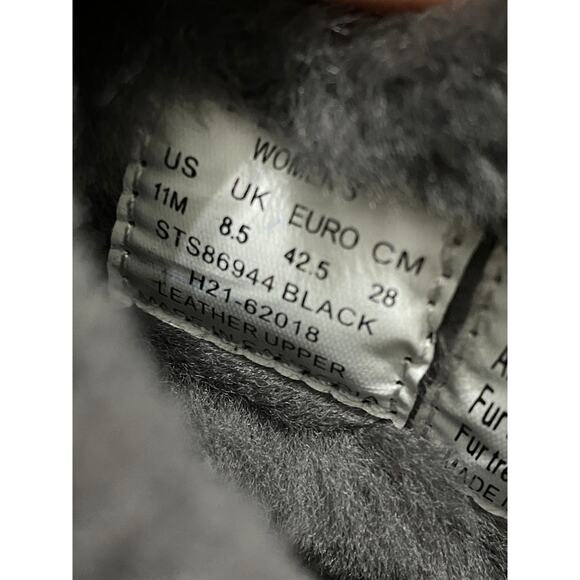 Sperry Premium Black Moc Sider Moccasin Winter Bootie Womens Size 11 - Picture 8 of 10